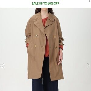 MaxMara The Cube Women's Classic Brown Trench Coat